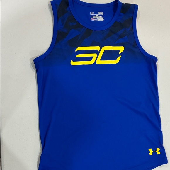 Under Armour Other - Steph Curry Under Armour Royal Blue Tank with Yellow SC Logo